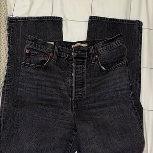 Ribcage straight jeans - cropped